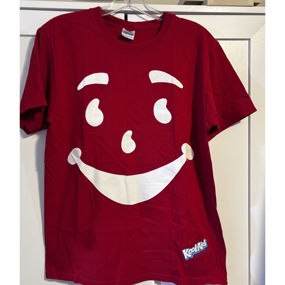 Vintage Y2K Kool Aid Man Big Face T Shirt Medium Red Yazbek Graphic Tee